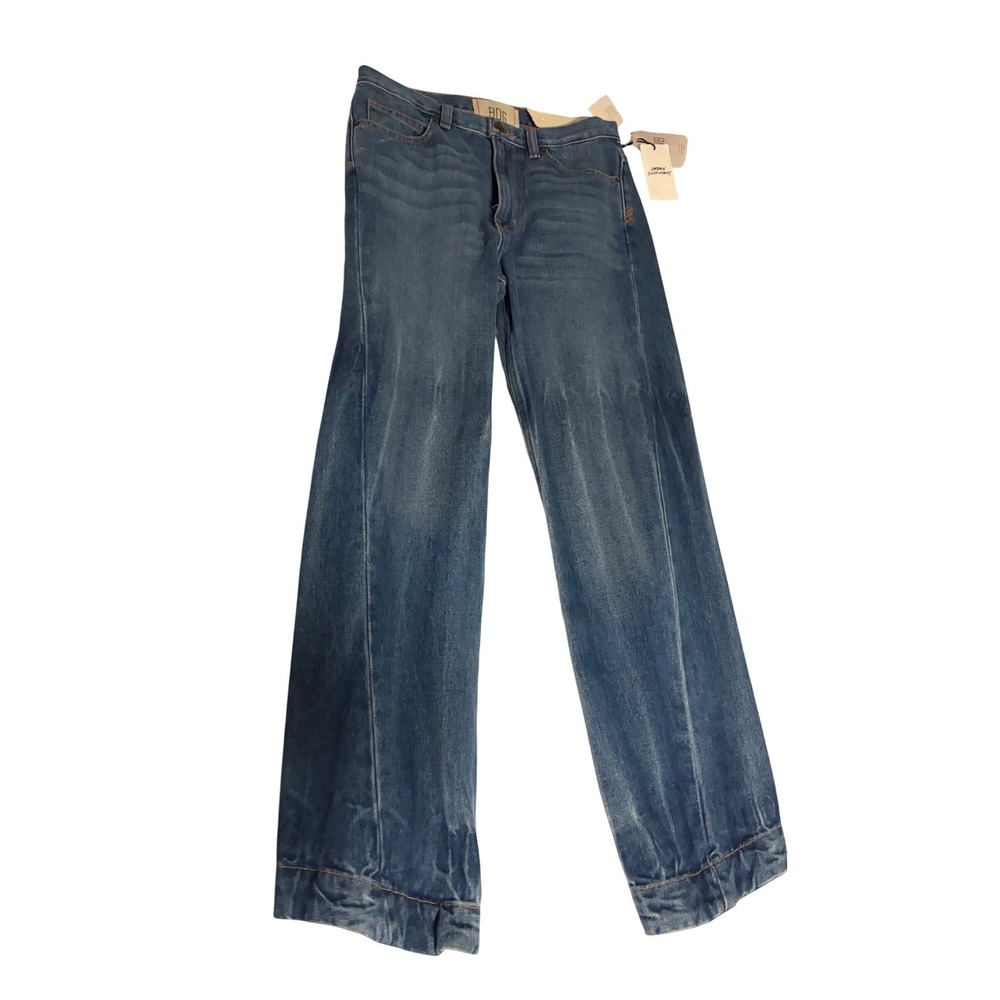 BDG Urban Outfitters Twisted Seam Fit Wide Leg Jeans Medium Wash Blue 29/30 NWT